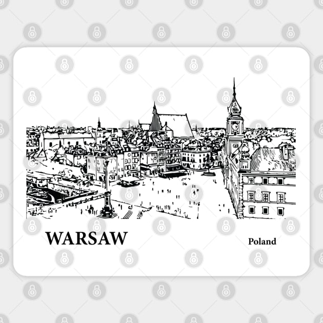 Warsaw Poland Magnet by Lakeric